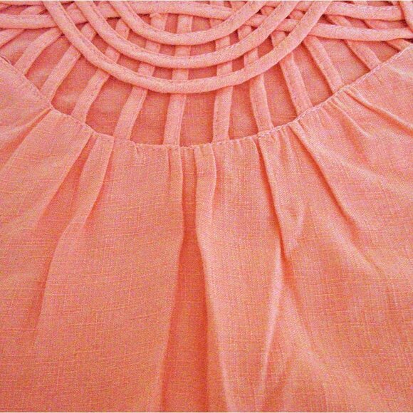 Francesca's Alya Lattice Top A LIne Summer Dress - Picture 6 of 12